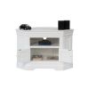 Toulouse White Painted Fully Assembled Corner TV Unit 2 Doors - SPRING SALE - 11