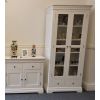Toulouse White Painted Tall Glass Assembled Display Cabinet with Drawers - SPRING SALE - 2