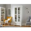 Toulouse White Painted Tall Glass Assembled Display Cabinet with Drawers - SPRING SALE - 3