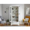 Toulouse White Painted Tall Glass Assembled Display Cabinet with Drawers - SPRING SALE - 4