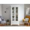 Toulouse White Painted Tall Glass Assembled Display Cabinet with Drawers - SPRING SALE - 5