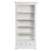 Toulouse White Painted Tall Fully Assembled Bookcase 2 Drawers - 10% OFF CODE SAVE - 8