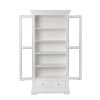 Toulouse White Painted Tall Glass Assembled Display Cabinet with Drawers - SPRING SALE - 11
