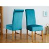 Harrogate Teal Green Velvet Dining Chair with Oak Legs - 10% OFF SPRING SALE - 2