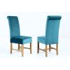Harrogate Teal Green Velvet Dining Chair with Oak Legs - 10% OFF SPRING SALE - 3