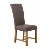 Harrogate Brown Herringbone Fabric Dining Chair with Oak Legs - 25% OFF SPRING SALE - 4