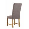 Harrogate Brown Herringbone Fabric Dining Chair with Oak Legs - SPRING SALE - 3 LEFT IN STOCK - 5