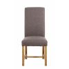 Harrogate Brown Herringbone Fabric Dining Chair with Oak Legs - 25% OFF SPRING SALE - 6