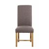 Harrogate Brown Herringbone Fabric Dining Chair with Oak Legs - SPRING SALE - 3 LEFT IN STOCK - 6