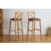 Java Cross Tall Oak Fully Assembled Kitchen Bar Stool - 10% OFF SPRING SALE - 2