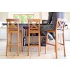 Java Cross Tall Fully Assembled Solid Oak Bar Stool - 20% OFF SPRING SALE - 3