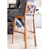Java Cross Tall Fully Assembled Solid Oak Bar Stool - 10% OFF SPRING SALE - 2