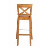 Java Cross Tall Fully Assembled Solid Oak Bar Stool - 20% OFF SPRING SALE - 8