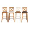 Java Cross Tall Fully Assembled Solid Oak Bar Stool - 20% OFF SPRING SALE - 10