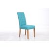 Kensington Teal Fabric Dining Chair with Oak Legs - SPRING SALE - 3