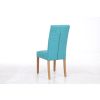 Kensington Teal Fabric Dining Chair with Oak Legs - 10% OFF SPRING SALE - 4