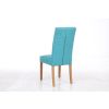 Kensington Teal Fabric Dining Chair with Oak Legs - SPRING SALE - 4