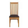 Lichfield Dark Brown Leather Solid Oak Dining Chair - 10% OFF WINTER SALE - 5