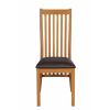 Lichfield Dark Brown Leather Solid Oak Dining Chair - 10% OFF SPRING SALE - 5