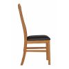 Lichfield Solid Oak Dining Chair Black Leather - 10% OFF SPRING SALE - 4