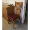 Solid Oak Red Leather Lichfield Dining Chair - 10% OFF WINTER SALE - 3