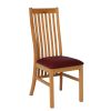 Solid Oak Red Leather Lichfield Dining Chair - 10% OFF WINTER SALE - 4