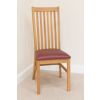 Solid Oak Red Leather Lichfield Dining Chair - 10% OFF WINTER SALE - 12