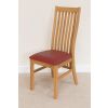 Solid Oak Red Leather Lichfield Dining Chair - 10% OFF WINTER SALE - 9