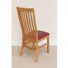Solid Oak Red Leather Lichfield Dining Chair - 10% OFF WINTER SALE - 11