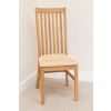 Lichfield Cream Leather Solid Oak Dining Room Chair - 30% OFF CODE FLASH - 6