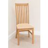 Lichfield Cream Leather Solid Oak Dining Room Chair - 10% OFF SPRING SALE - 6
