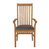Lichfield Brown Leather Carver Oak Dining Chair - SPRING SALE - 4