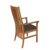Lichfield Brown Leather Carver Oak Dining Chair - SPRING SALE - 7