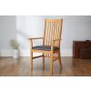 Lichfield Brown Leather Carver Oak Dining Chair - 10% OFF SPRING SALE - 2