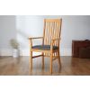Lichfield Black Leather Carver Oak Dining Chair - SPRING SALE - 2