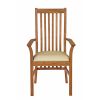 Lichfield Cream Leather Carver Oak Dining Chair - SPRING SALE - 4