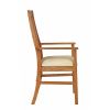 Lichfield Cream Leather Carver Oak Dining Chair - SPRING SALE - 5
