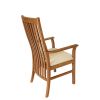 Lichfield Cream Leather Carver Oak Dining Chair - SPRING SALE - 7