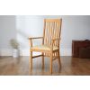 Lichfield Cream Leather Carver Oak Dining Chair - SPRING SALE - 2