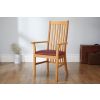 Lichfield Red Leather Carver Oak Dining Chair - 10% OFF WINTER SALE - 2