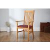 Lichfield Red Leather Carver Oak Dining Chair - SPRING SALE - 2