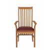 Lichfield Red Leather Carver Oak Dining Chair - 10% OFF WINTER SALE - 4