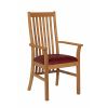 Lichfield Red Leather Carver Oak Dining Chair - 10% OFF WINTER SALE - 3