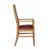 Lichfield Red Leather Carver Oak Dining Chair - SPRING SALE - 5