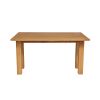 Lichfield 140cm Narrow Flip Top Extending Oak Table 4 Chelsea Brown Leather Chairs Set - SPRING SALE - 9