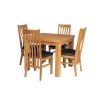 Lichfield 90cm to 180cm Flip Top Extending Table 4 Chelsea Brown Leather Chairs Set - SPRING SALE - 9