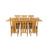 Lichfield 210cm Double Extending Table 6 Churchill Brown Leather Chair Set - SPRING SALE - 7