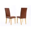 Mayfair Tan Brown Leather Studded Dining Chair - SPRING SALE - 4