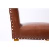Mayfair Tan Brown Leather Studded Dining Chair - 10% OFF SPRING SALE - 10