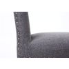 Mayfair Silver Grey Fabric Studded Oak Dining Chair - 10% OFF SPRING SALE - 10